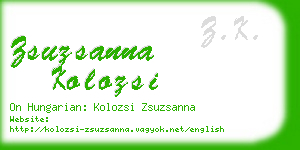 zsuzsanna kolozsi business card